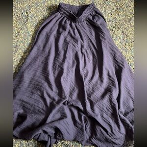 Cotton linen maxi skirt